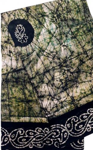 PL COTTON SAREES WITH SOLID WAX CRACK DESIGNS
